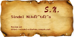 Sindel Nikétás névjegykártya